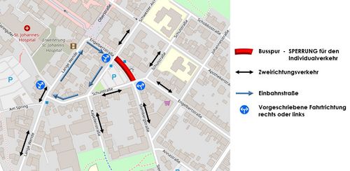 Skizze neue Verkehrsführung Engelbertplatz